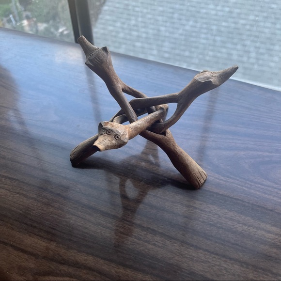 Unique Hand-Carved Wood Art Piece - Picture 4 of 4